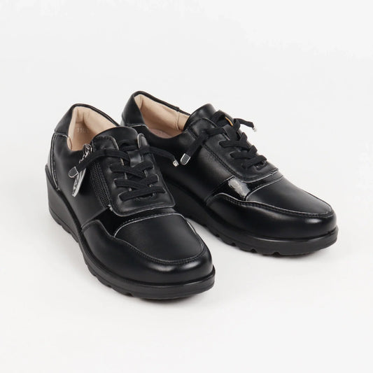 Derbies Noires à Lacets et Semelle Confort (009DBS1101)