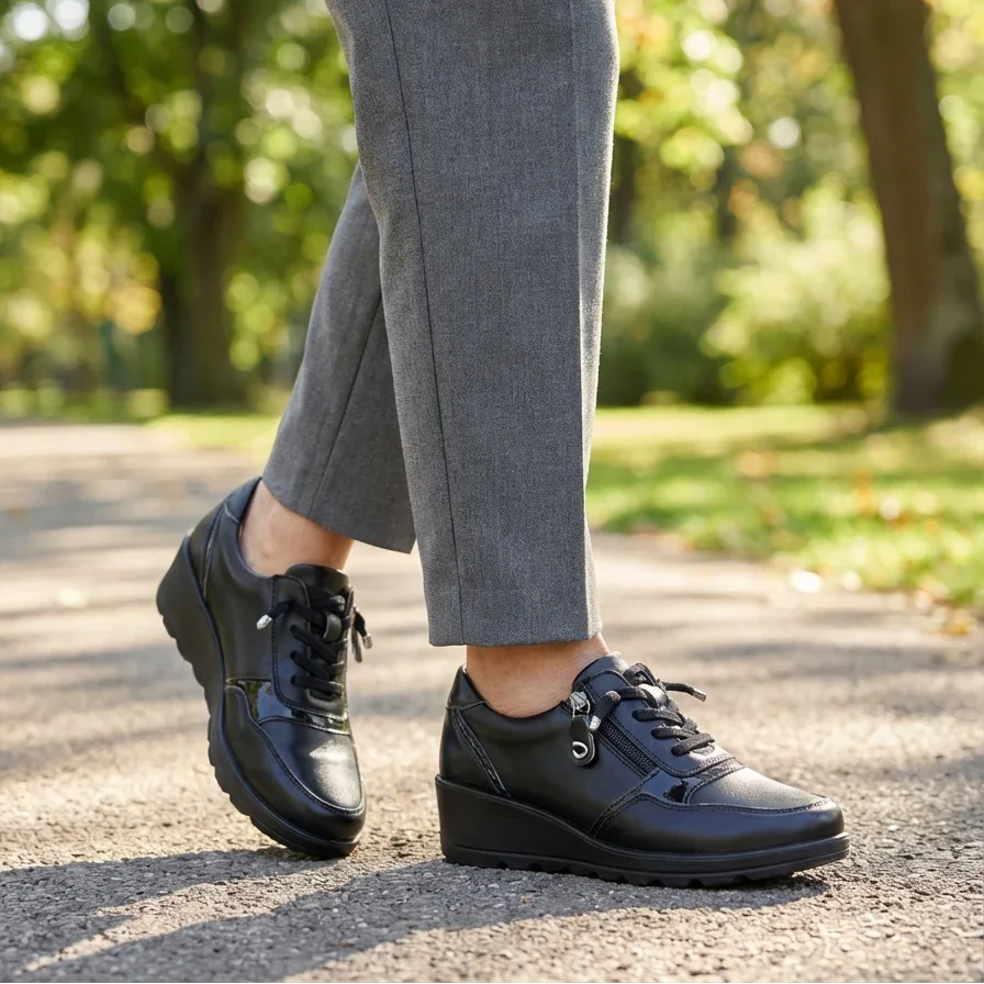 Derbies Noires à Lacets et Semelle Confort (009DBS1101)