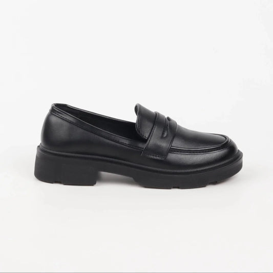 Mocassins Noirs à Semelle Épaisse (012DYH9892-1)
