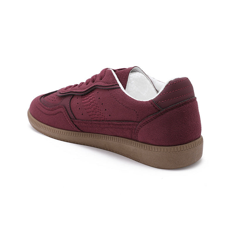 Baskets Rétro Bordeaux Femme à Semelle Gomme | ANDREY Maroc