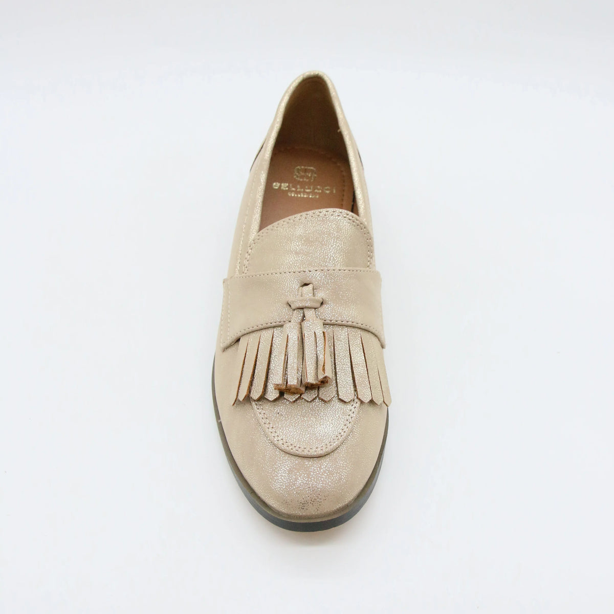 Mocassins dorés femme à pampilles ANDREY