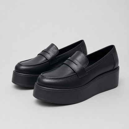 Mocassins Noirs à Plateforme (03968316BK)