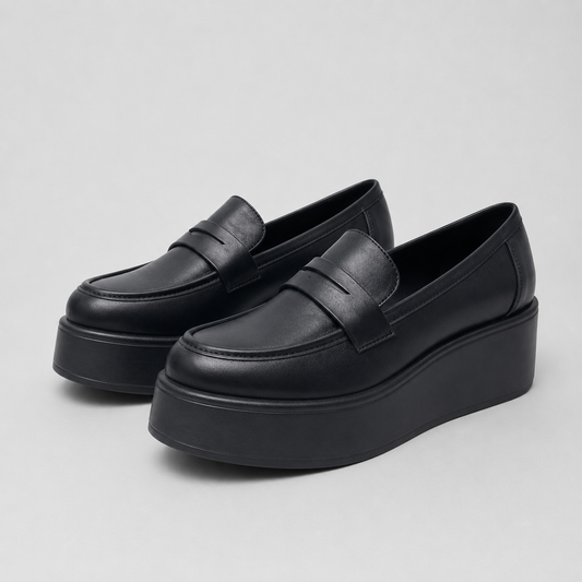 Mocassins Noirs à Plateforme (03968316BK)