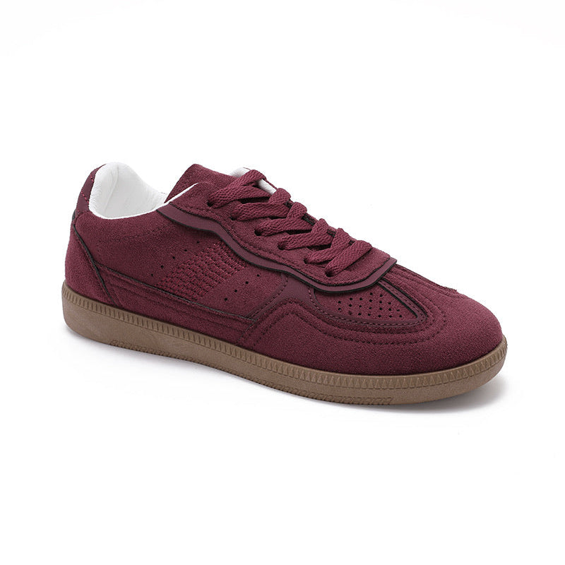 Baskets Rétro Bordeaux Femme à Semelle Gomme | ANDREY Maroc